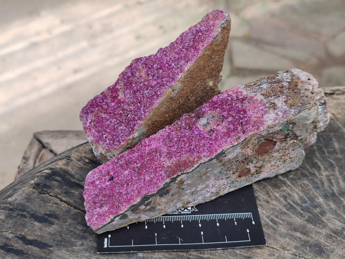 Natural Salrose Cobaltion Dolomite Specimens x 2 From Kakanda, Congo