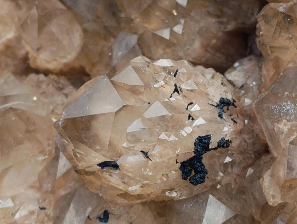 Natural XL Phantom Cascading Smokey Luena Quartz Cluster x 1 From Luena, Congo