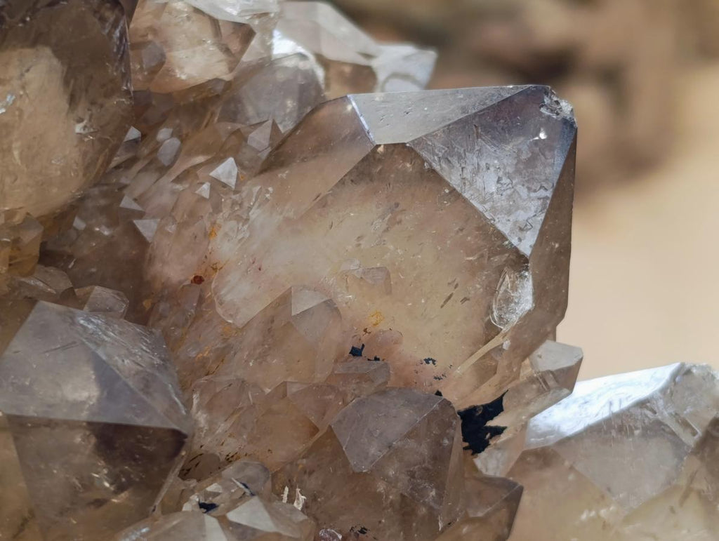 Natural XL Phantom Cascading Smokey Luena Quartz Cluster x 1 From Luena, Congo