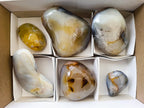 Polished One Side Agate Nodules x 6 From Madagascar