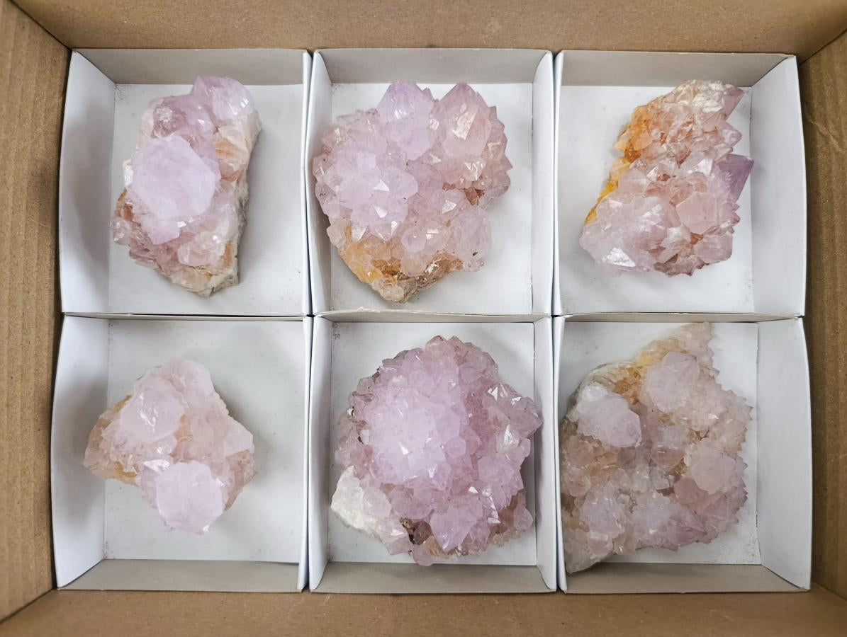Natural Amethyst Spirit Clusters x 6 From Boekenhouthoek, South Africa