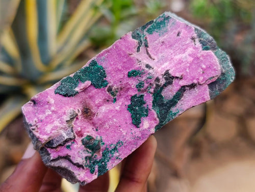 Natural Salrose Cobaltoan Dolomite with Malachite Specimens x 12 From Kakanda, Congo - Toprock Gemstones and Minerals 