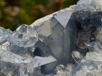 Natural Blue Celestite Geode Cluster Specimens x 2 From Sakoany, Madagascar