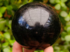 Polished Black Tourmaline Spheres x 3 From Madagascar