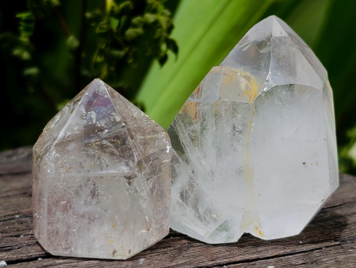 Polished Mixed Quartz Crystal Points x 35 From Madagascar