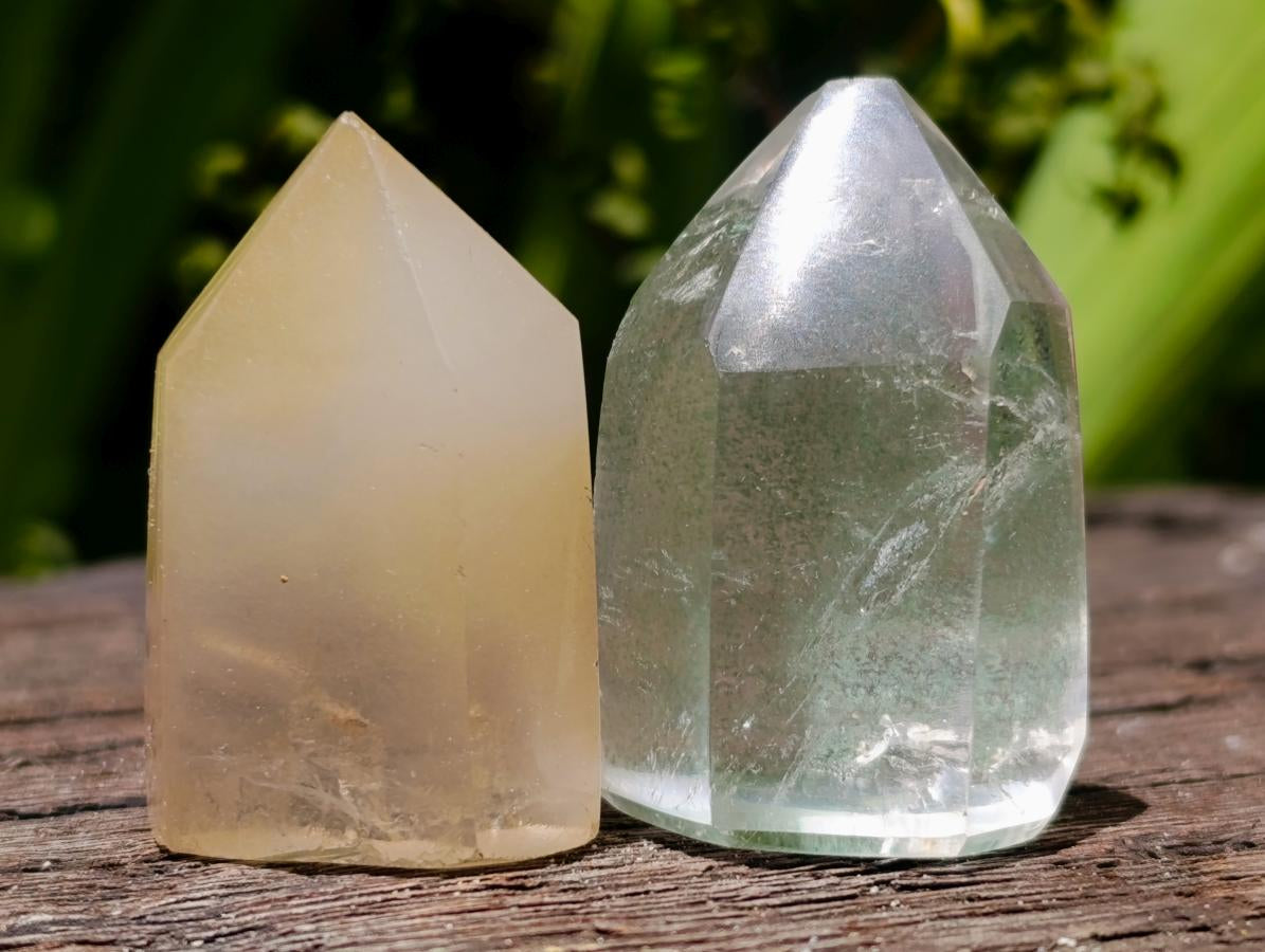 Polished Mixed Quartz Crystal Points x 35 From Madagascar