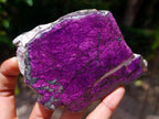 Polished On One Side Metallic Purpurite Specimens x 6 From Erongo Namibia