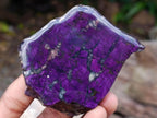 Polished On One Side Metallic Purpurite Specimens x 6 From Erongo Namibia