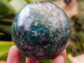 Polished Emerald Mica 'Mutokolite' Spheres x 2 From Mutoko, Zimbabwe