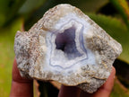 Natural Blue Lace Agate Geode Specimens x 12 From Nsanje, Malawi