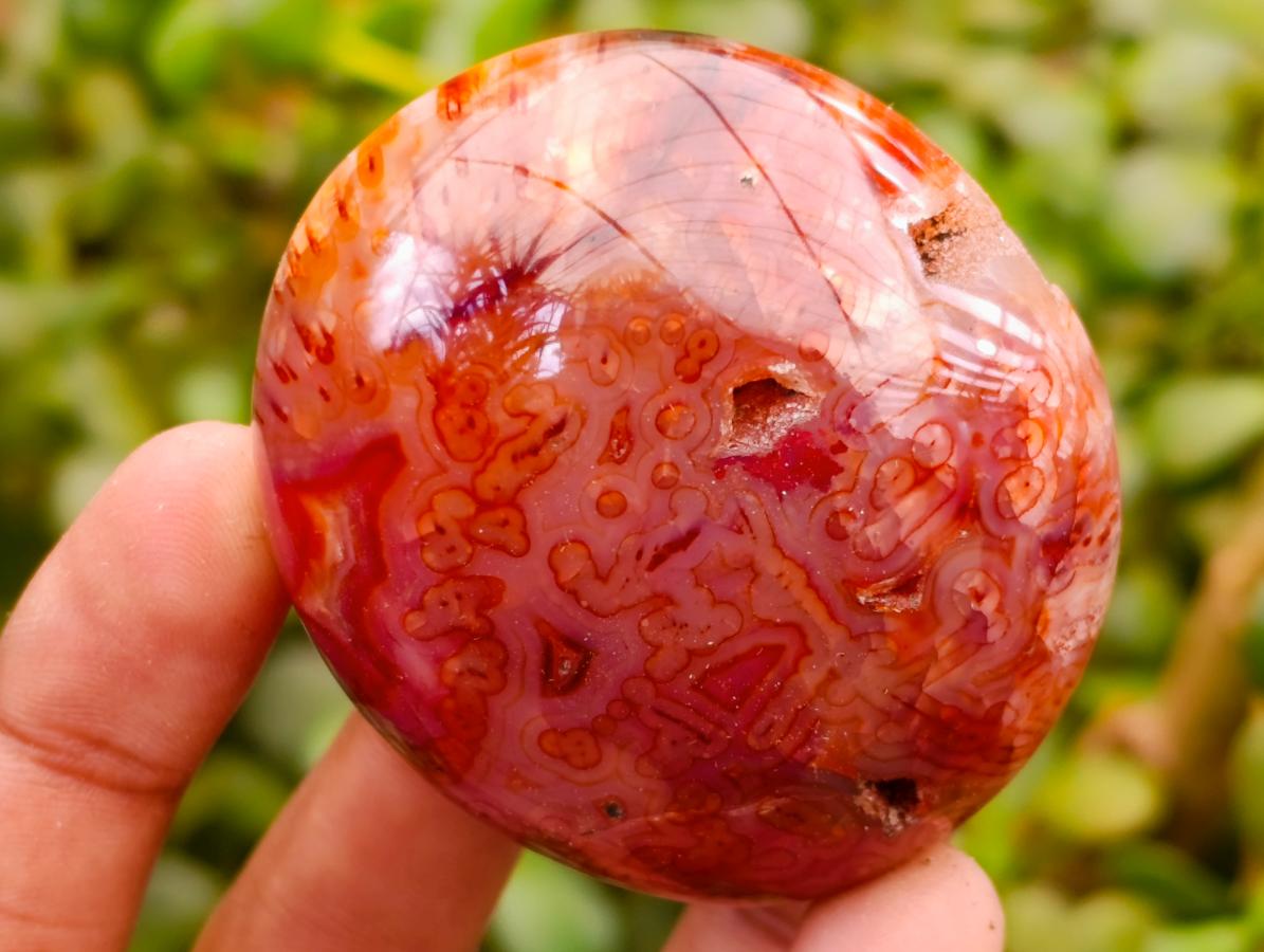 Polished Carnelian Agate Gemstone Galets x 12 From Madagascar