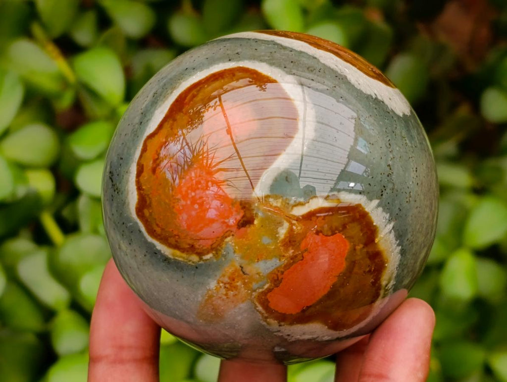 Polished Polychrome Jasper Spheres x 3 From NW Coast, Madagascar