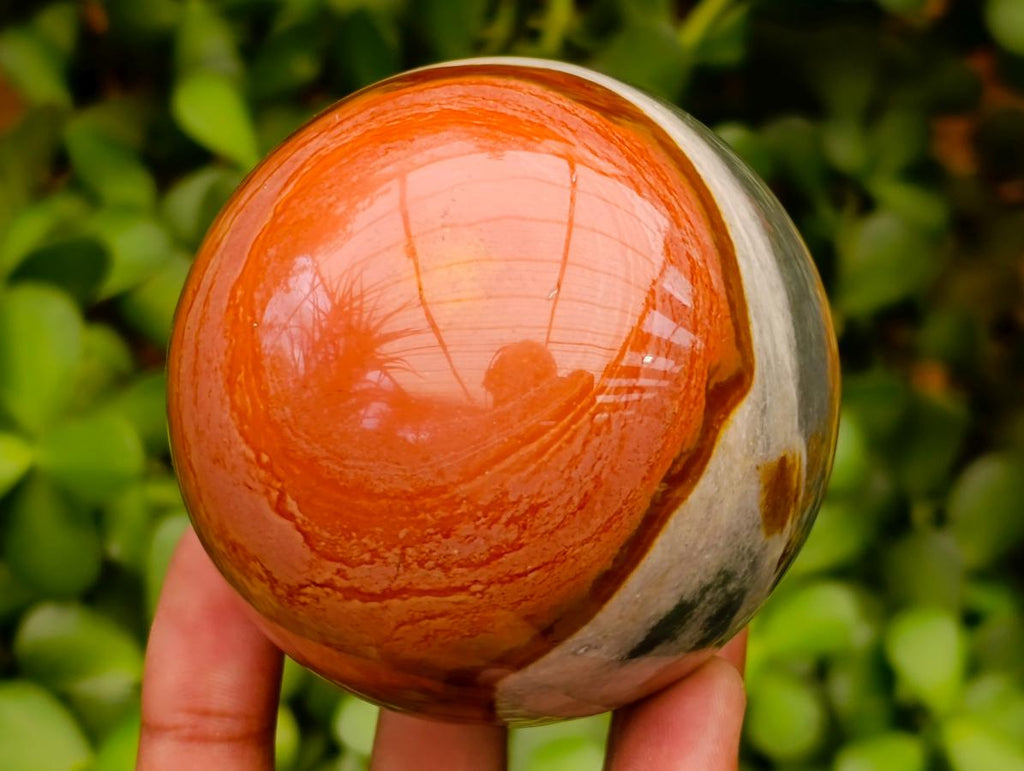 Polished Polychrome Jasper Spheres x 3 From NW Coast, Madagascar
