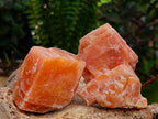Natural Rhombohedral Sunset Orange Calcite Specimens x 24 From Spitzkop, Namibia