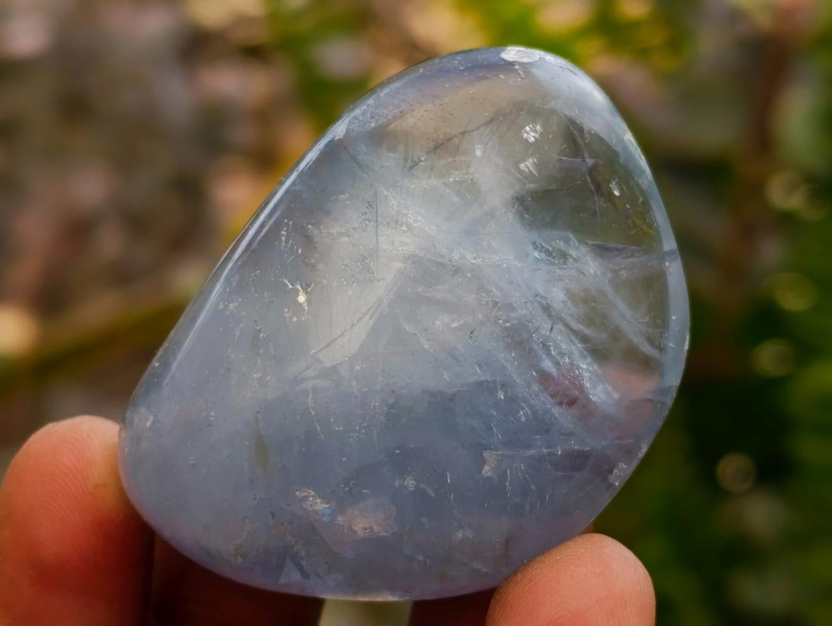 Polished Blue Celestite Free Forms x 20 From Sakoany, Madagascar