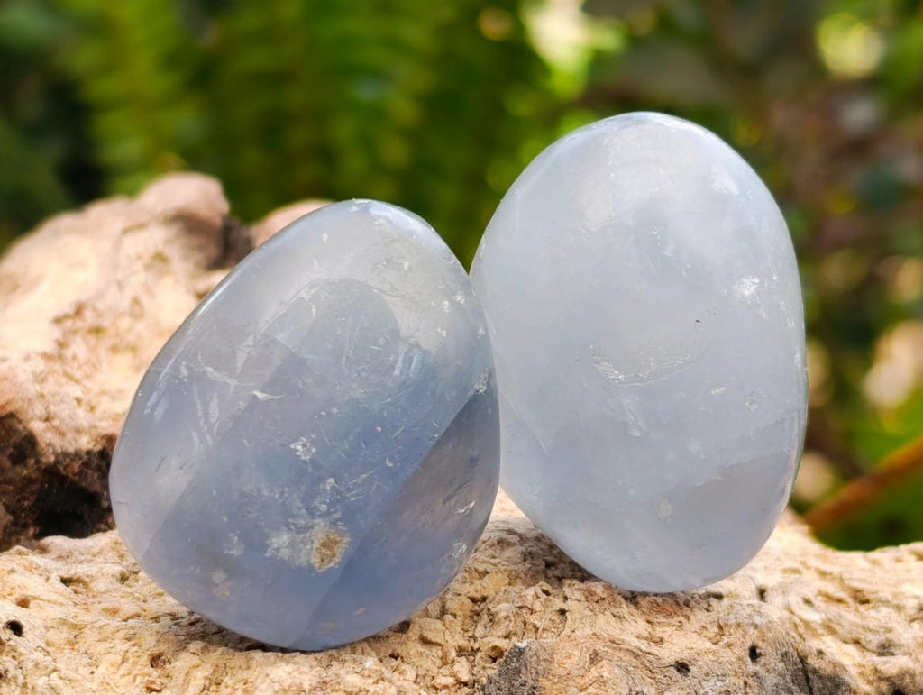 Polished Blue Celestite Free Forms x 20 From Sakoany, Madagascar
