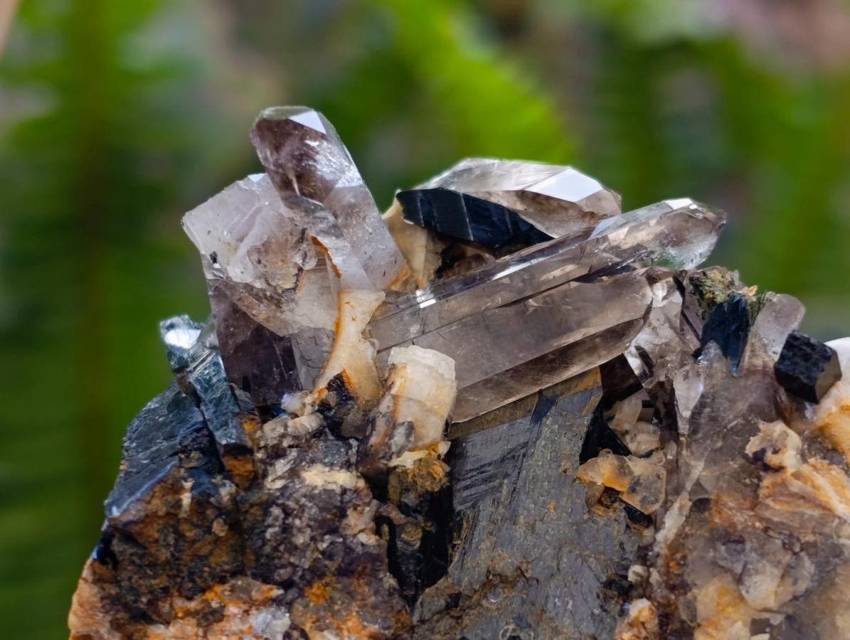 Natural Smokey Quartz Clusters with Associated Minerals x 12 From Zomba Plateau, Malawi