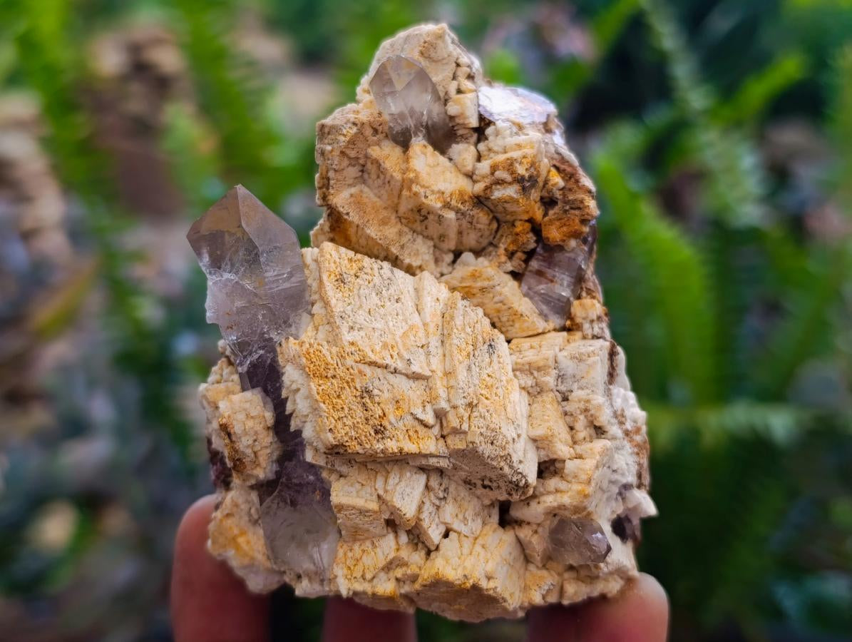 Natural Smokey Quartz Clusters with Associated Minerals x 12 From Zomba Plateau, Malawi