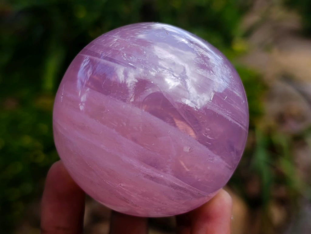Polished Gemmy Star Rose Quartz Spheres x 3 From Madagascar