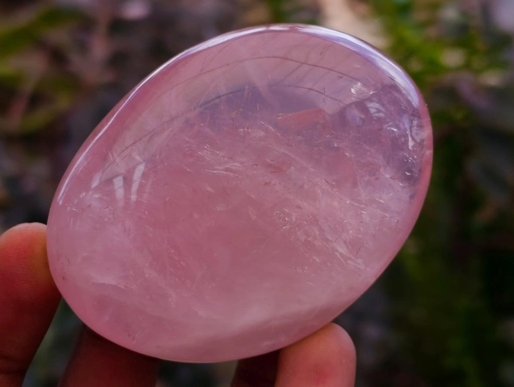 Polished Gemmy Rose Quartz Palm Stones x 14 From Madagascar