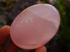 Polished Gemmy Rose Quartz Palm Stones x 14 From Madagascar