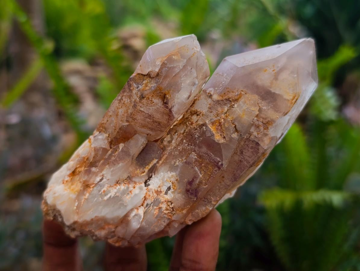 Natural Red Hematoid Quartz Clusters x 6 From Karoi, Zimbabwe