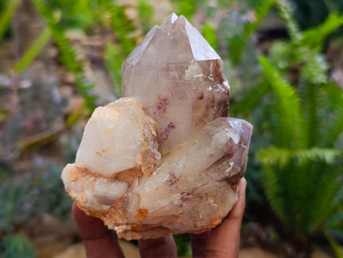 Natural Red Hematoid Quartz Clusters x 6 From Karoi, Zimbabwe
