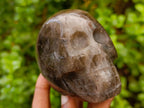 Hand Made Smokey Window Quartz Skull Carvings x 3 From Madagascar