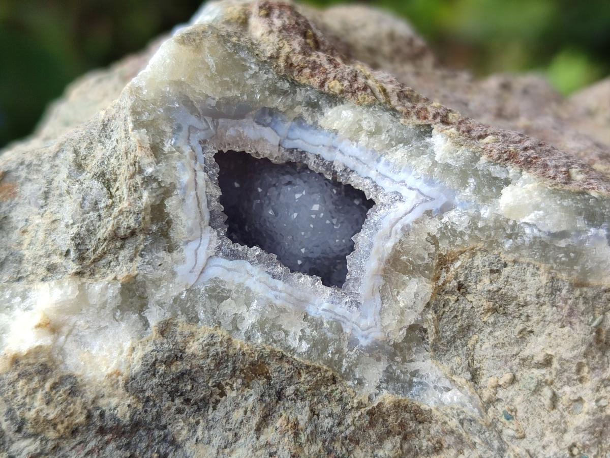 Natural Large Blue Lace Agate Geode Specimen x 1 From Nsanje, Malawi