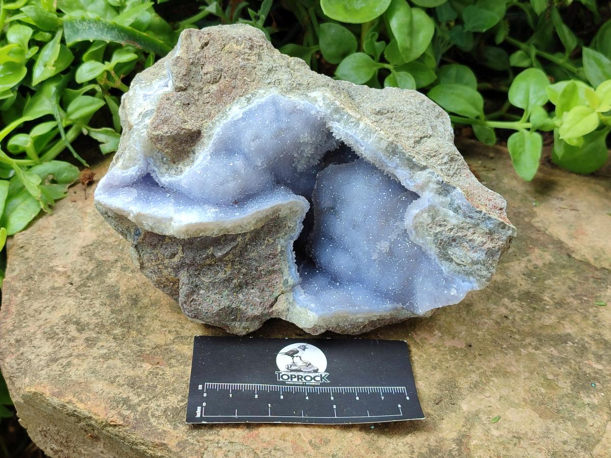 Natural Large Blue Lace Agate Geode Specimen x 1 From Nsanje, Malawi