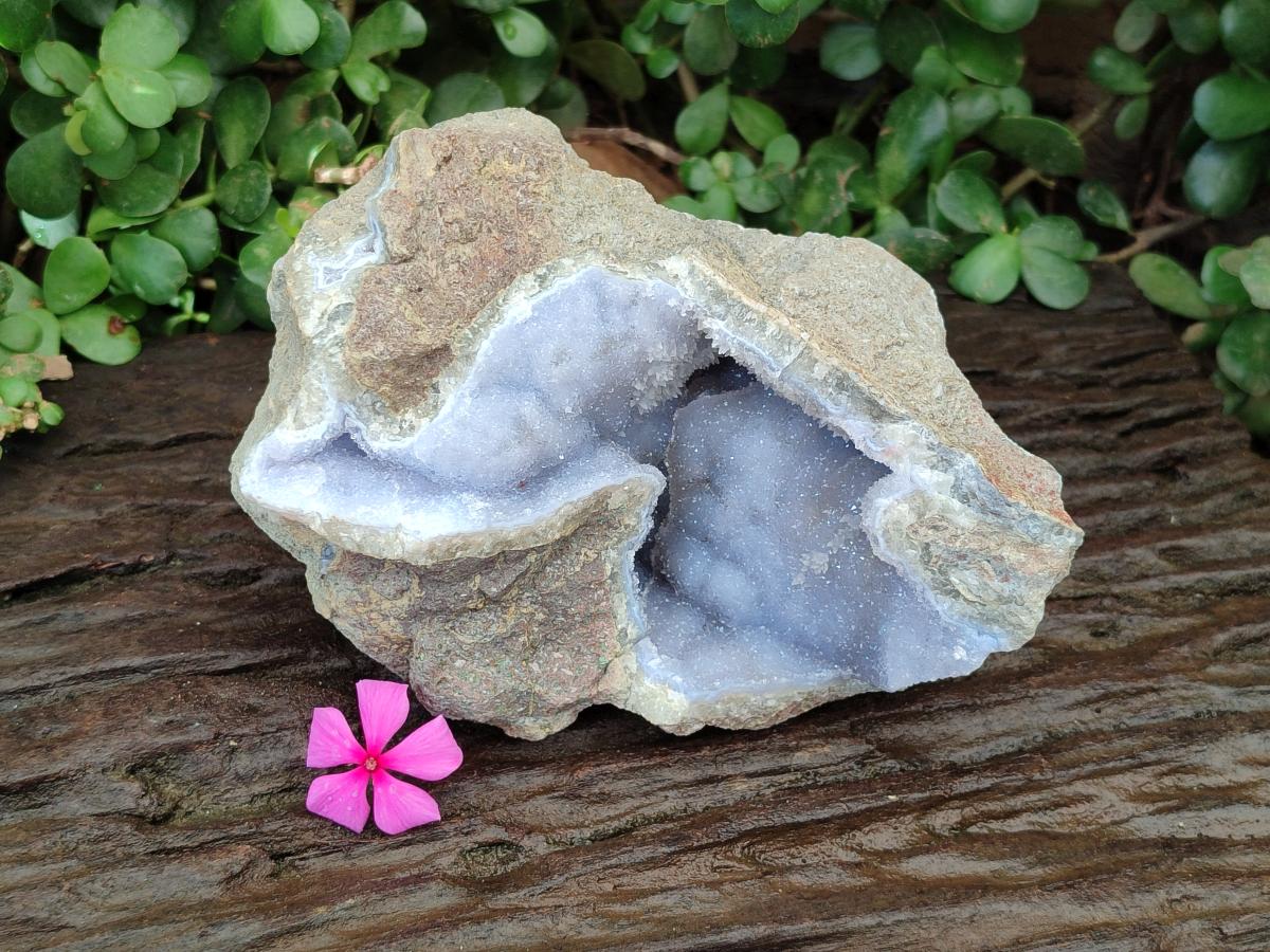 Natural Large Blue Lace Agate Geode Specimen x 1 From Nsanje, Malawi