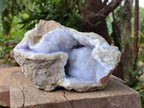 Natural Large Blue Lace Agate Geode Specimen x 1 From Nsanje, Malawi