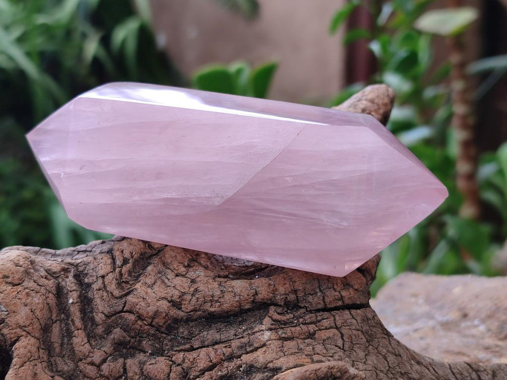 Polished Double Terminated Gemmy Rose Quartz Crystals x 6 From Madagascar