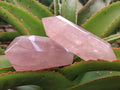 Polished Double Terminated Gemmy Rose Quartz Crystals x 6 From Madagascar