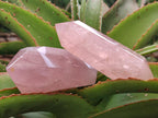 Polished Double Terminated Gemmy Rose Quartz Crystals x 6 From Madagascar