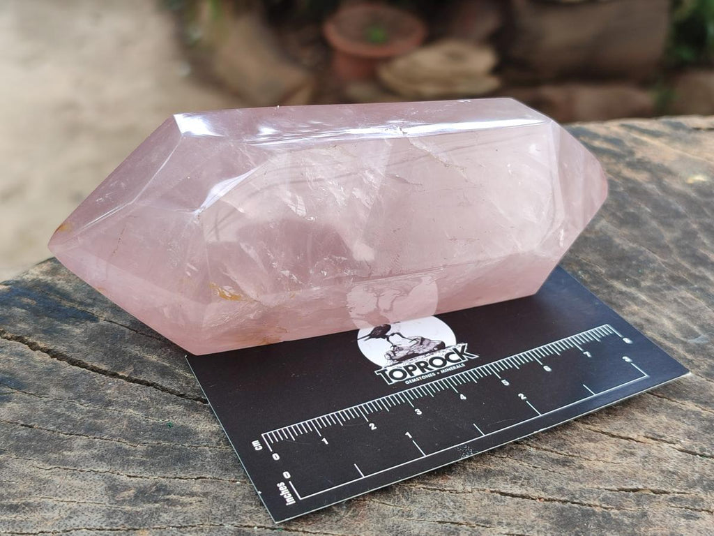 Polished Double Terminated Gemmy Rose Quartz Crystals x 6 From Madagascar