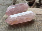 Polished Double Terminated Gemmy Rose Quartz Crystals x 6 From Madagascar