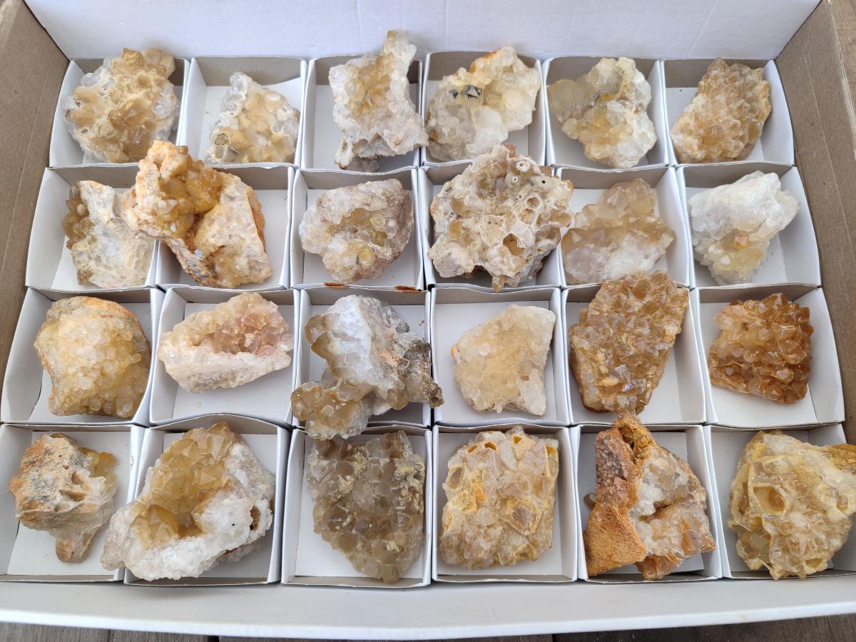 Natural Limonite Quartz Clusters x 24 From Solwezi, Zambia