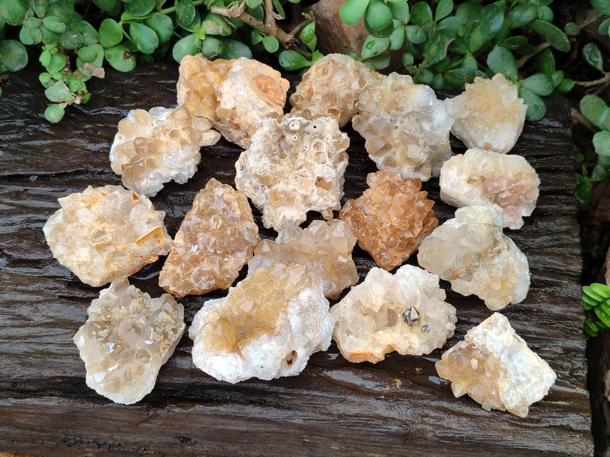 Natural Limonite Quartz Clusters x 24 From Solwezi, Zambia