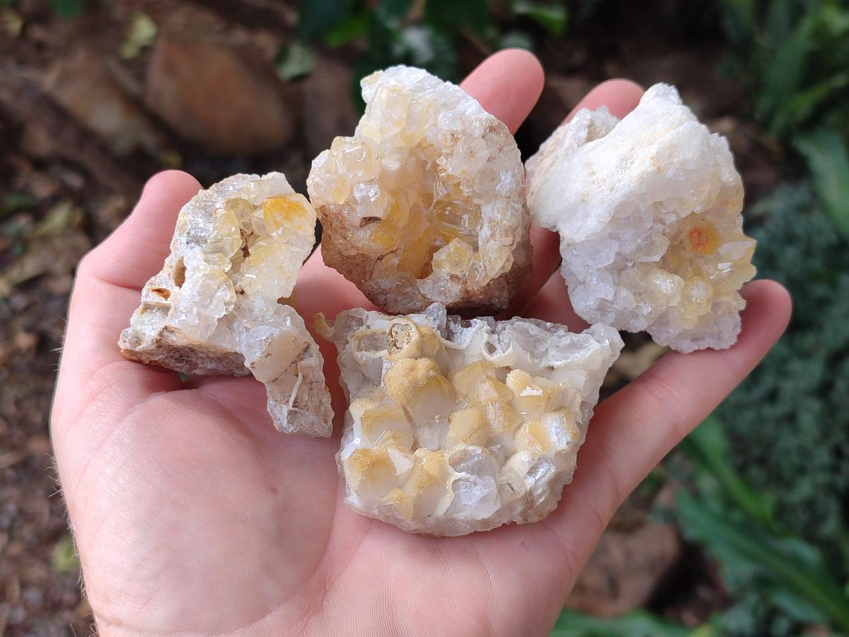 Natural Limonite Quartz Clusters x 24 From Solwezi, Zambia