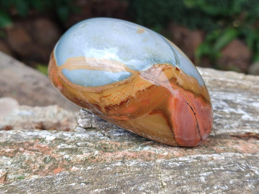 Polished On One Side Polychrome Jasper Nodules x 6 From NW Coast, Madagascar