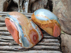 Polished On One Side Polychrome Jasper Nodules x 6 From NW Coast, Madagascar