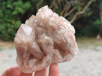 Natural Smokey Phantom Quartz Clusters x 3 From Luena, Congo