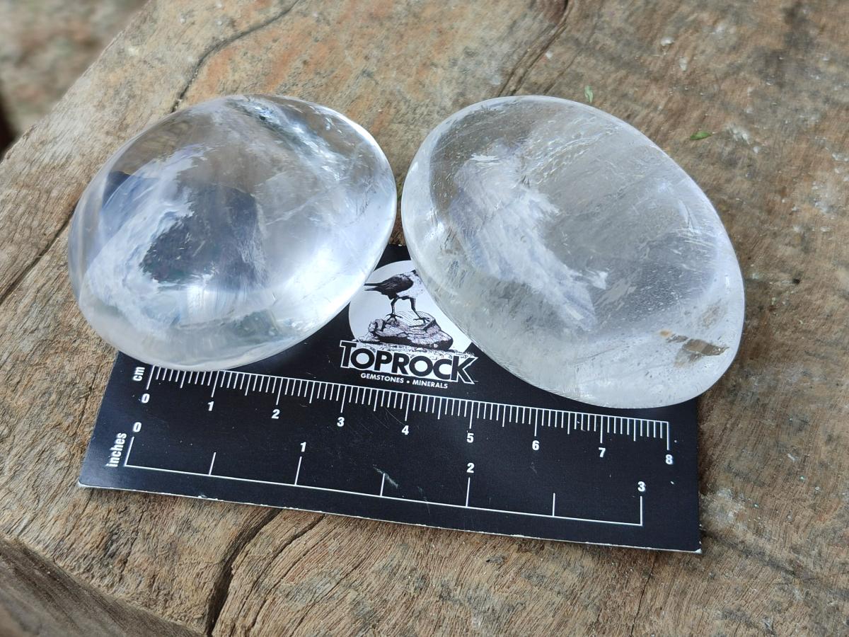 Polished Rock Crystal Galets x 12 From Amoron’i Mania, Madagascar