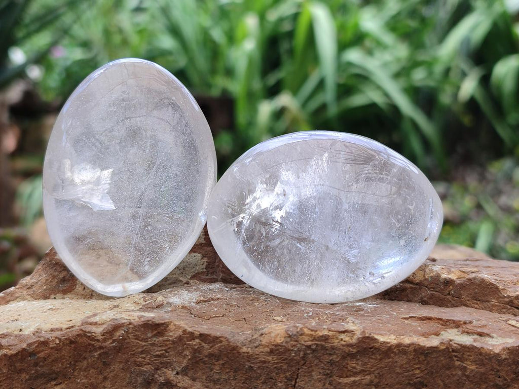 Polished Rock Crystal Galets x 12 From Amoron’i Mania, Madagascar