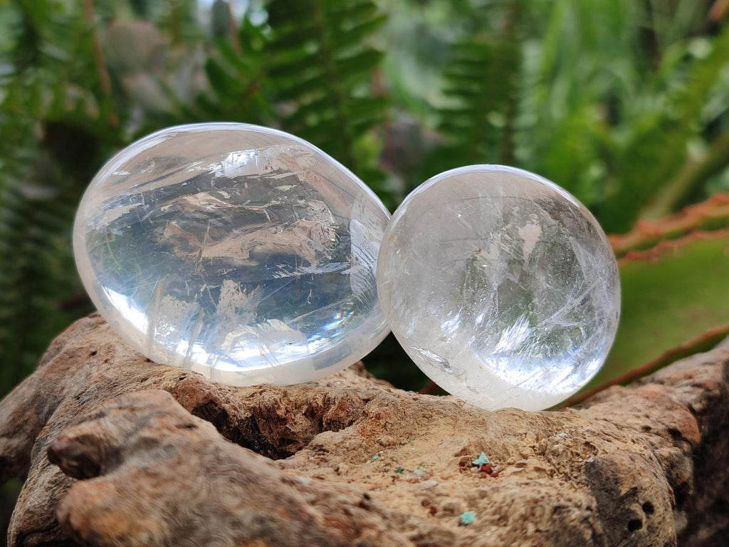 Polished Rock Crystal Galets x 12 From Amoron’i Mania, Madagascar