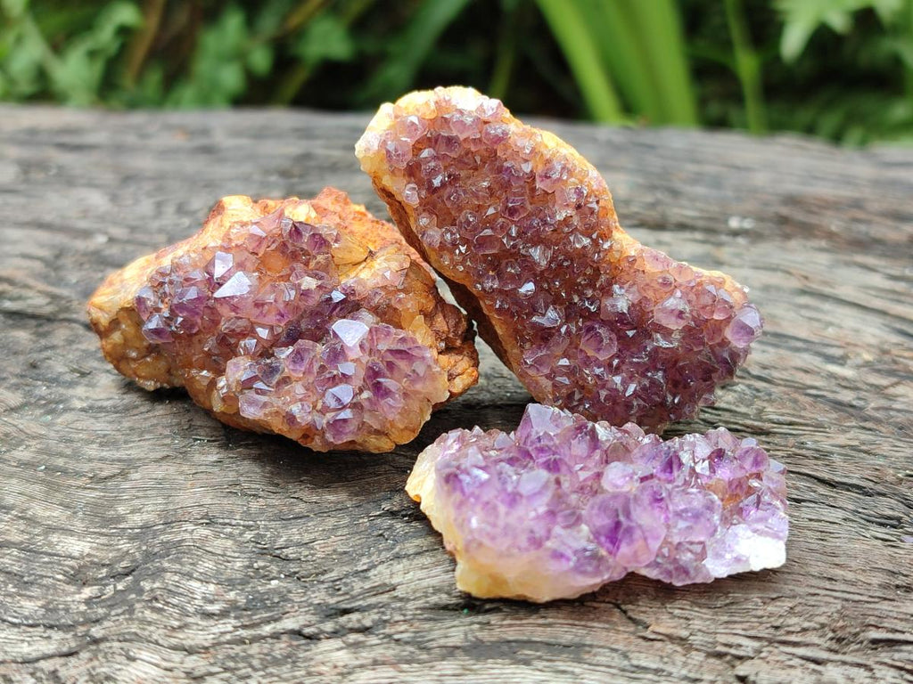 Natural Dark Purple Amethyst Quartz Crystal Plates x 35 From Boekenhouthoek, South Africa