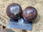 Polished Garnet Spheres x 5 From Mahajanga, Madagascar