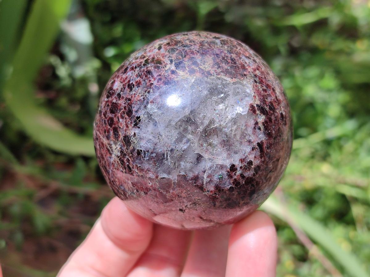 Polished Garnet Spheres x 5 From Mahajanga, Madagascar
