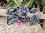 Natural Libethenite Crystals on Dolomite Matrix Specimens x 6 From Shituru, Congo